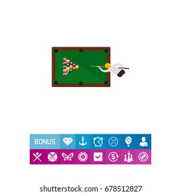Man Playing Billiard Game Icon