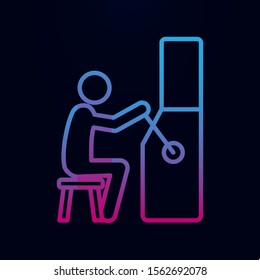 Man playing casino nolan icon. Simple thin line, outline vector of casino icons for ui and ux, website or mobile application