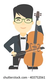 Man playing cello.