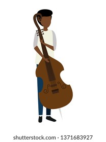 man playing cello character