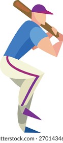 Un hombre jugando Ilustración vectorial de cricket	