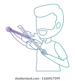 man playing fiddle character