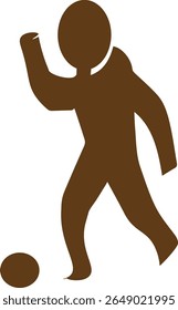 man playing football creative logo