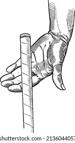 Man Playing Golf Handplatzierungsdiagramm Skizze Vektorgrafik