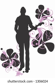 A man playing guitar