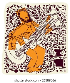 man playing guitar