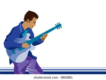 A man playing guitar