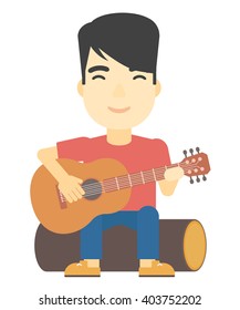 Man playing guitar.