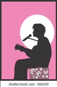 A man playing guitar
