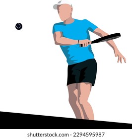 man playing padel with cap and paddle tennis racket