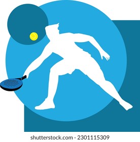 man playing padel with paddle tennis racket