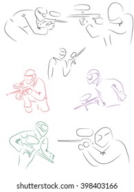man playing paintball, a set of pictures