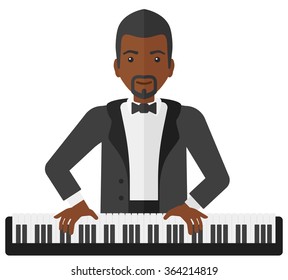 Man playing piano.