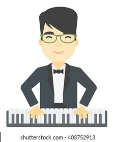 Man playing piano.