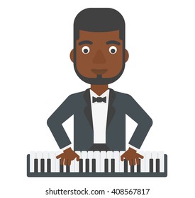 Man playing piano.