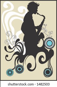 A man playing saxophone