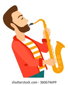 Man playing saxophone.