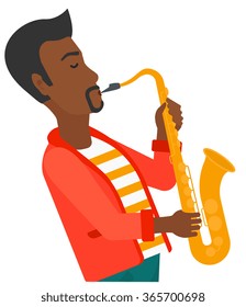 Man playing saxophone.