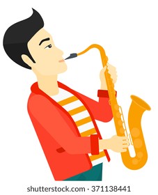 Man playing saxophone.