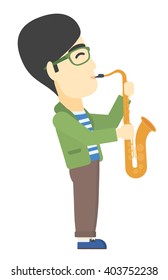 Man playing saxophone.