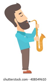 Man playing saxophone.