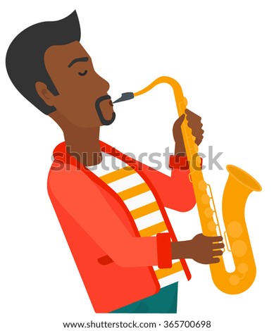 Man playing saxophone.
