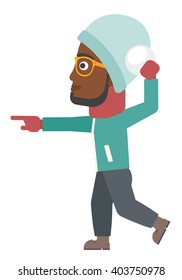 Man playing in snowballs.