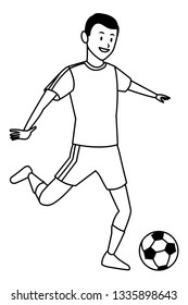 man playing soccer