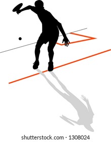 man playing squash