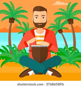 Man playing tomtom.