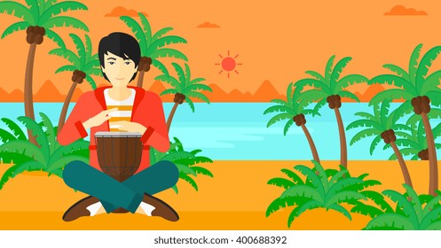 Man playing tomtom.