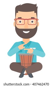 Man playing tomtom.