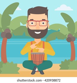 Man playing tomtom.