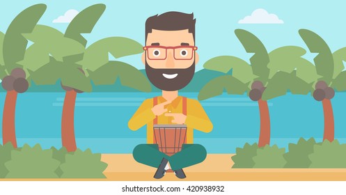 Man playing tomtom.