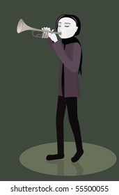 man playing a trumpet
