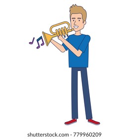 man playing trumpet avatar