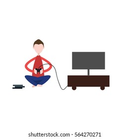 Man playing video games