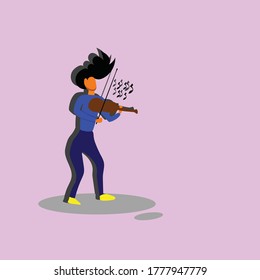 A man playing violin with soul
