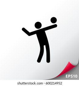 Man Playing Volleyball Icon