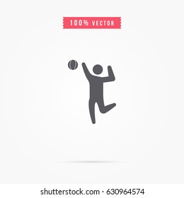 man playing volleyball icon