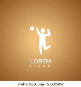 man playing volleyball icon