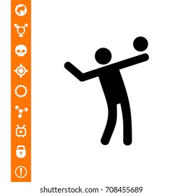 Man Playing Volleyball Icon