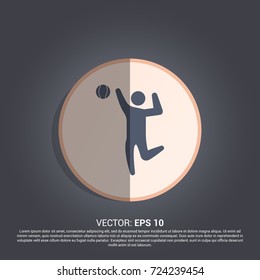 man playing volleyball icon
