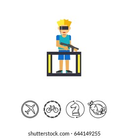 Man Playing VR Game Icon