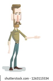 Man pointing away something while standing