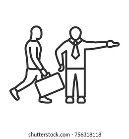 man pointing the hand direction. where to go