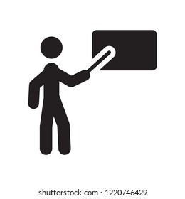 Man pointing icon. Trendy Man pointing logo concept on white background from People collection. Suitable for use on web apps, mobile apps and print media.
