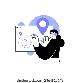 a man is pointing to a map on a computer screen
