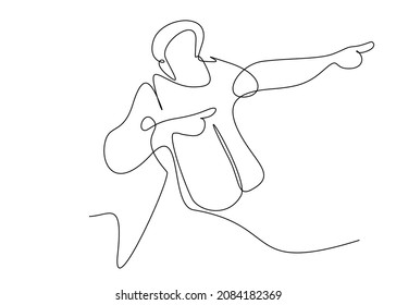 The man is pointing at something with his index fingers.