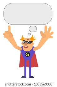 man pointing upwards and smiling